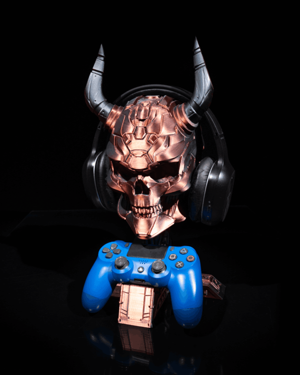 Suporte de Controle e Headset - Sci-fi Skull
